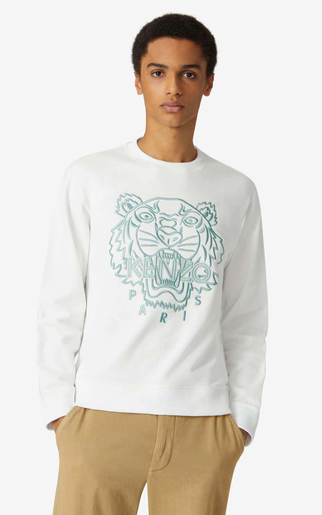 Sweat Kenzo Homme Tiger Blanche ATMJW-9614